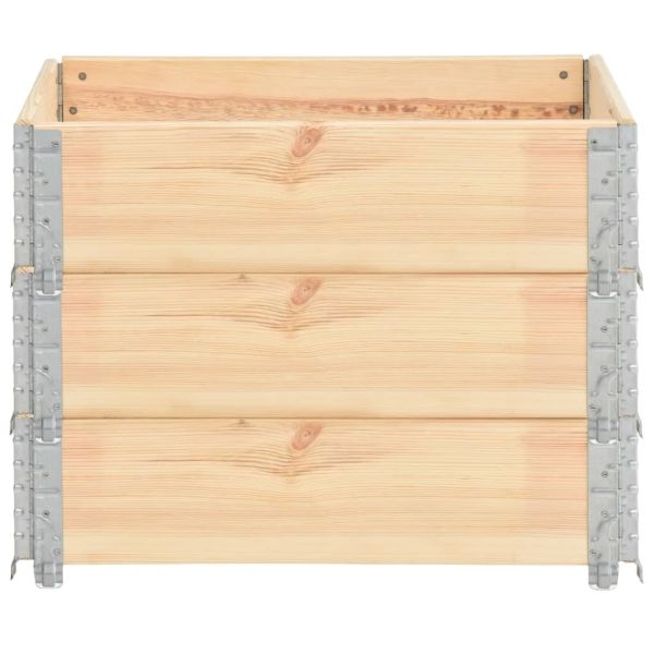 Палетни страници, 3 бр, 60x80 см, борова дървесина масив