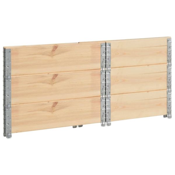 Палетни страници, 3 бр, 60x80 см, борова дървесина масив
