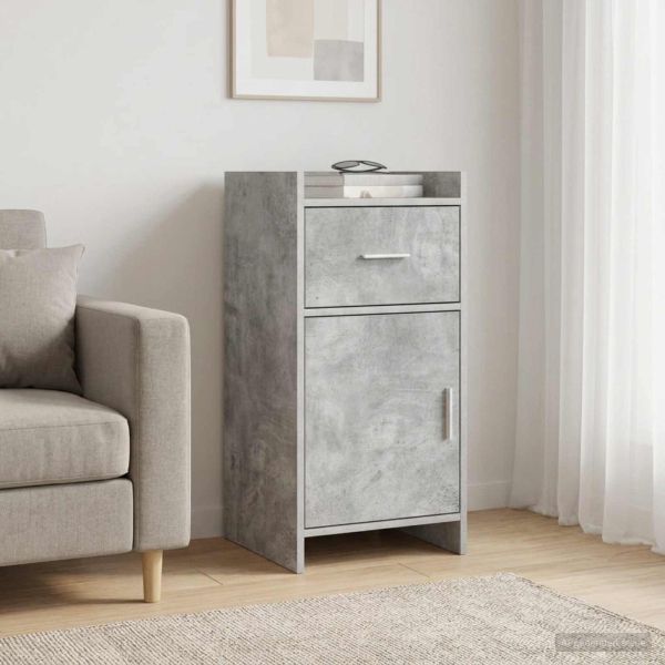 Служебен шкаф Бетонно сиво 40 x 36 x 80 см Инженерна дървесина