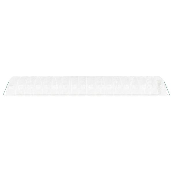Оранжерия със стоманена рамка бяла 90 м² 18x5x2,3 м