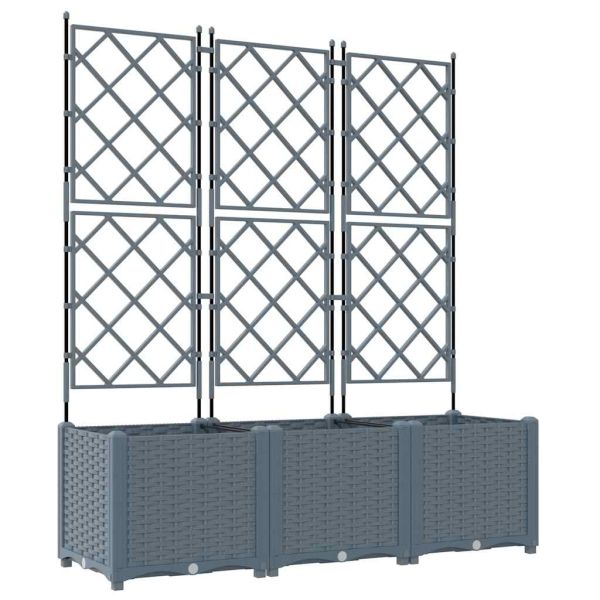 Градинска саксия 3 бр. Светлосиво 120 x 40 x 143 см ПП
