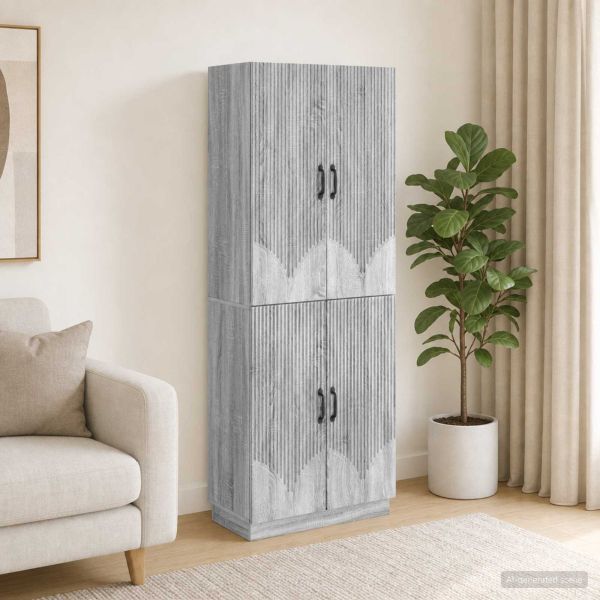 Комплект шкафове 2 pcs Сив Сонома Инженерна дървесина