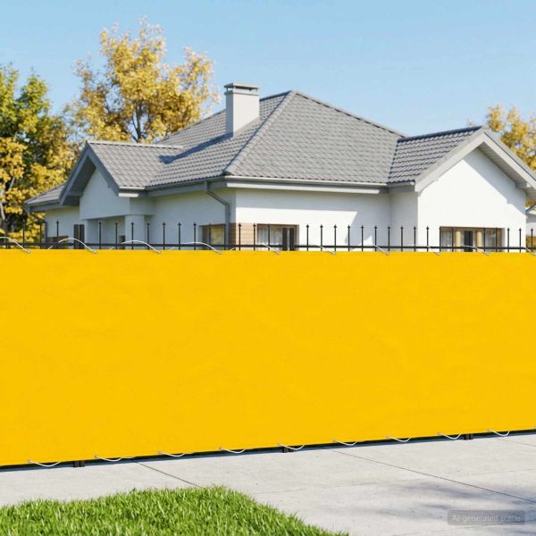 Прозорец за балкон 150 x 200 cm Тъкан с PU покритие Жълто