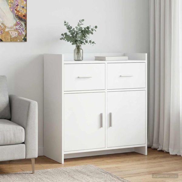 Служебен шкаф Бяло 75 x 36 x 80 см Инженерна дървесина