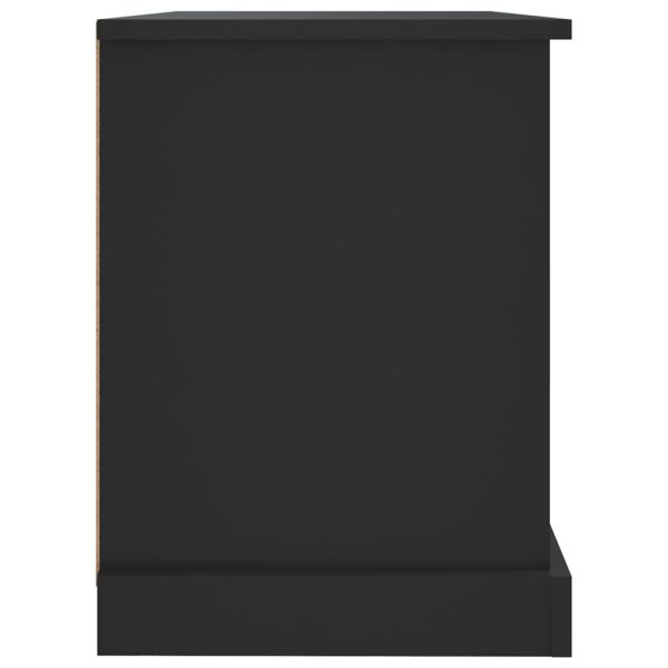 ТВ шкаф, черен, 73x35,5x47,5 см, инженерно дърво