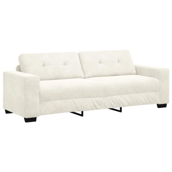 Комплект дивани 3 pcs Крем 221 x 80 x 80 см Кадифе