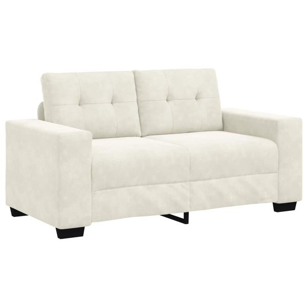 Комплект дивани 3 pcs Крем 221 x 80 x 80 см Кадифе