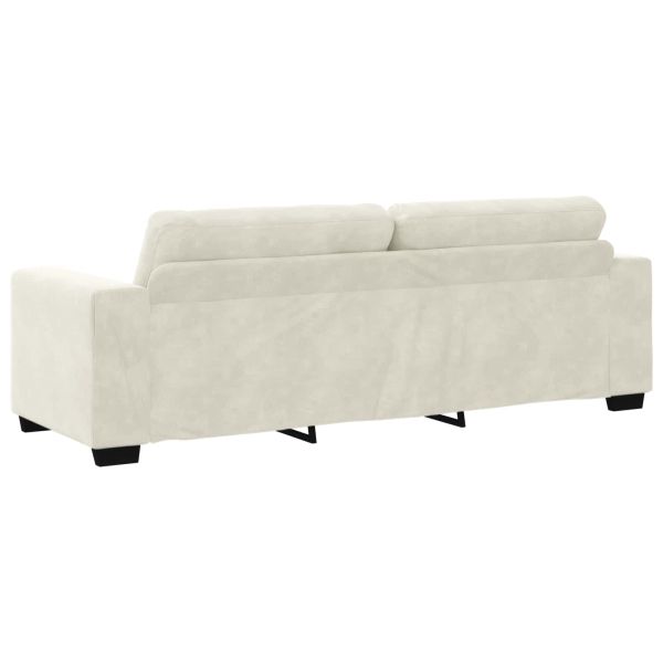 Комплект дивани 3 pcs Крем 221 x 80 x 80 см Кадифе
