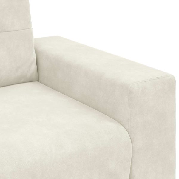 Комплект дивани 3 pcs Крем 221 x 80 x 80 см Кадифе