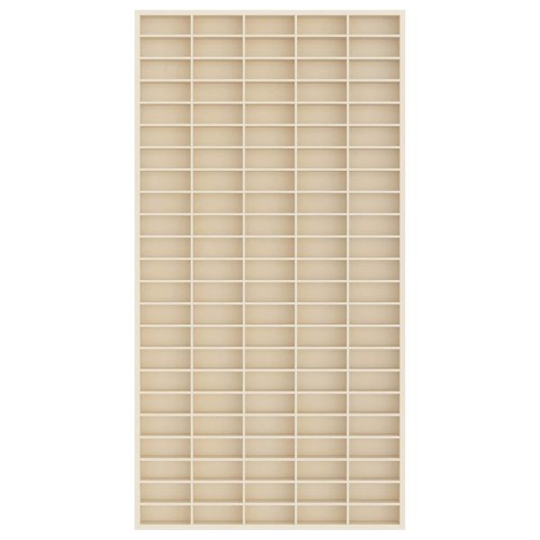 Стена дисплей кутия Монтиране на стена Бежово 50 x 4,5 x 96 см