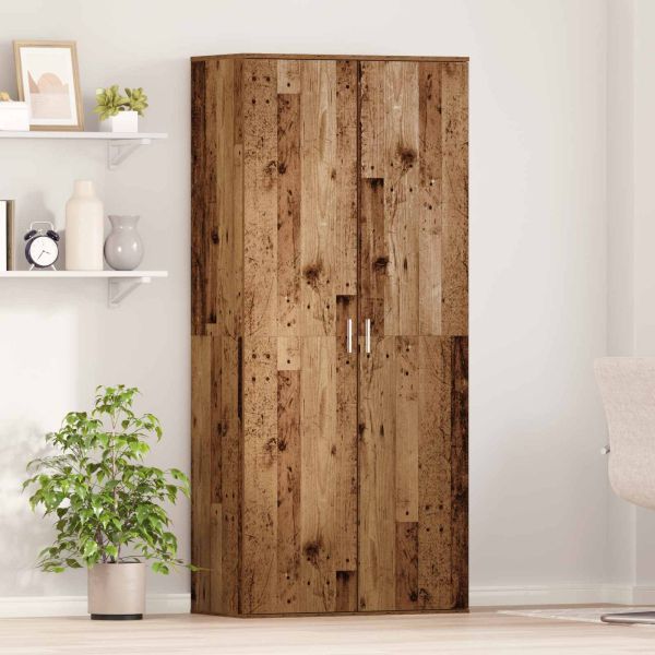 Висок шкаф 80 x 39 x 178 см Инженерна дървесина Старо дърво