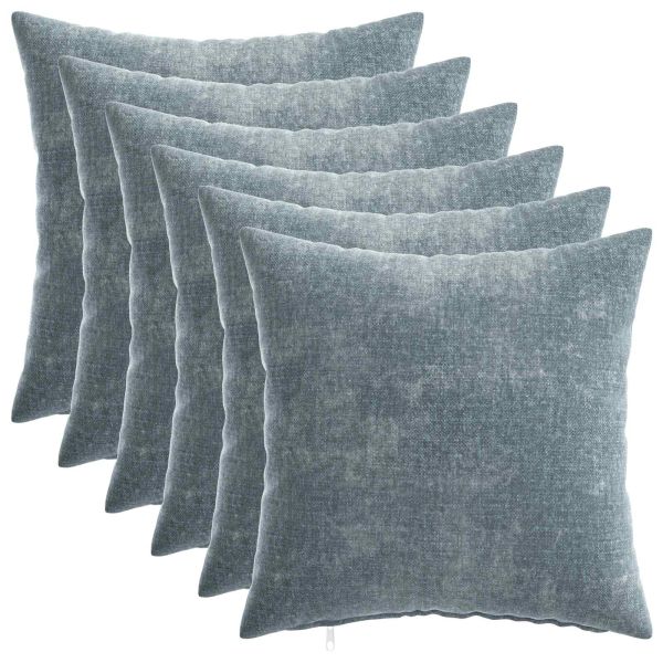 Калъфка за възглавница 6 pcs HEERLEN Светлосиньо 40 x 40 cm