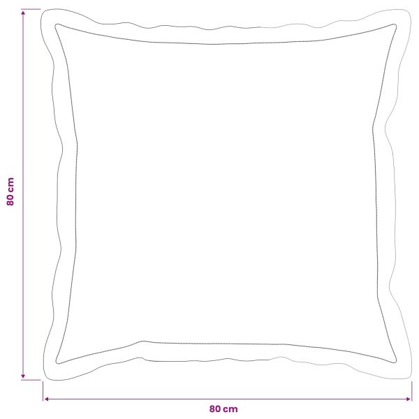 Калъфка за възглавница 2 pcs HOUTEN Кафяво 80 x 80 cm