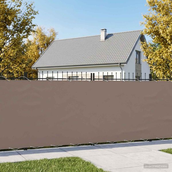 Прозорец за балкон 150 x 400 cm Тъкан с PU покритие Таупе