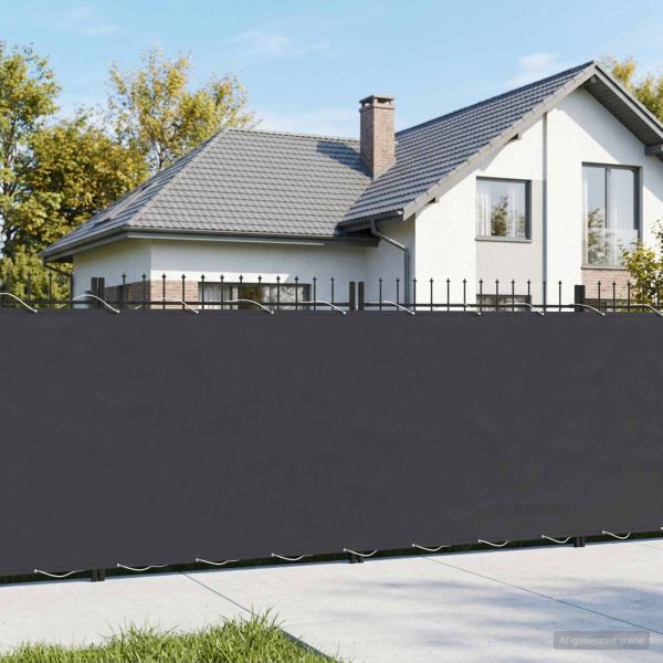 Прозорец за балкон 1,8 x 15 м Тъкан с PU покритие Черно