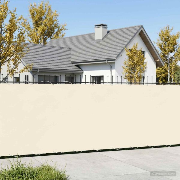 Прозорец за балкон 1,5 x 15 m Тъкан с PU покритие Кремаво