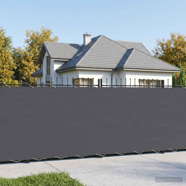 Прозорец за балкон 150 x 600 cm Тъкан с PU покритие Антрацит