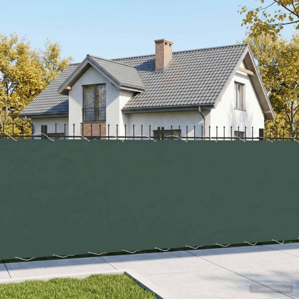 Прозорец за балкон 150 x 200 cm Тъкан с PU покритие Тъмнозелено