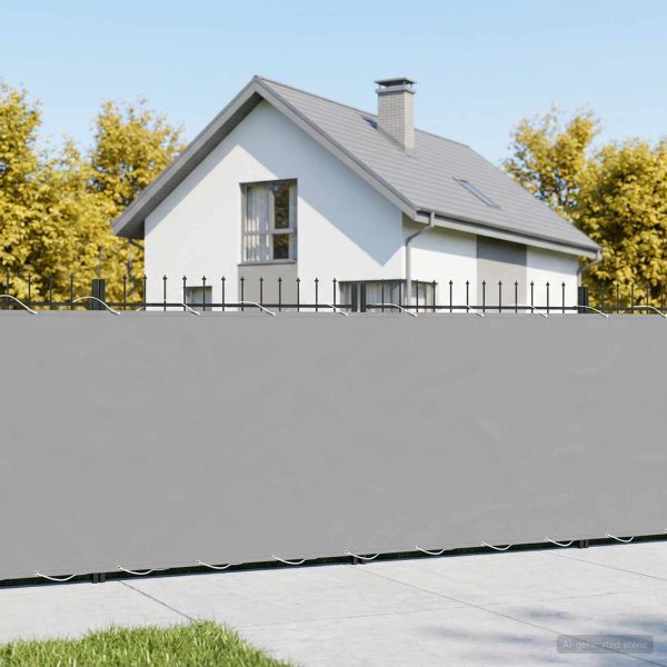 Прозорец за балкон 1,2 x 15 m Тъкан с PU покритие Светлосиво