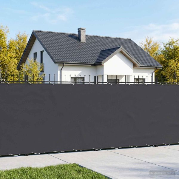 Прозорец за балкон 1,5 x 15 m Тъкан с PU покритие Черно