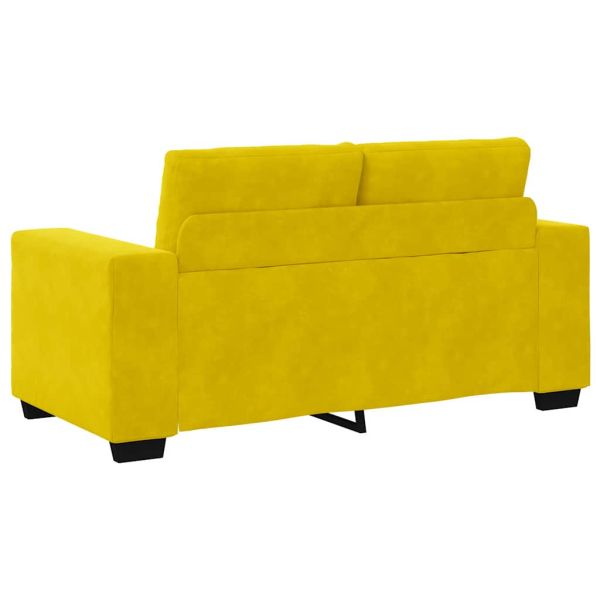 Комплект дивани 3 pcs Жълто 221 x 80 x 80 см Кадифе