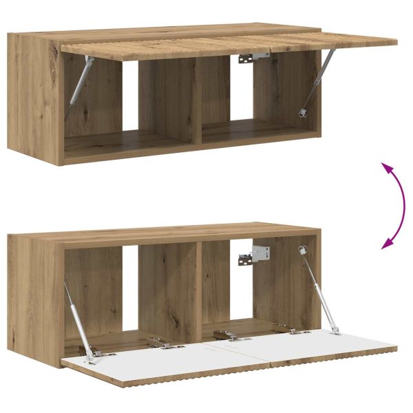 Комплект ТВ шкаф 2 pcs Дъб Инженерно дърво