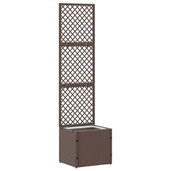 Садово решетъчно саксийно Кафяво 35 x 30 x 135 см Метал