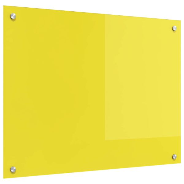 Кухненски гръб Жълто 80 x 60 cm закалено стъкло