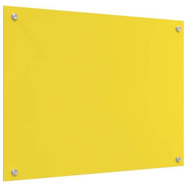 Кухненски гръб Жълто 80 x 60 cm закалено стъкло