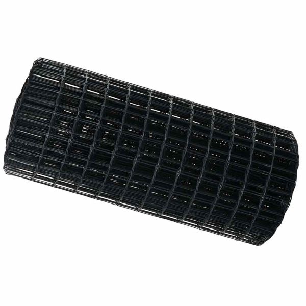 Европейска ограда Сив 0,6 x 10 м Желязо с PVC покритие
