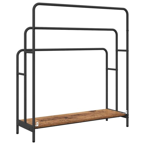 Стойка за дрехи с рафт Старо дърво 90 x 30 x 100,5 cm