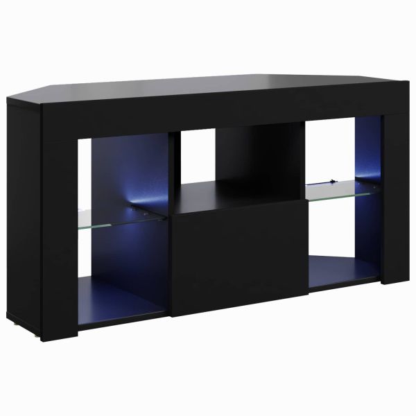 Ъглов кабинет за LED телевизор Черно 100 x 40 x 50 cm