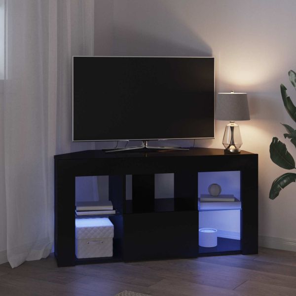 Ъглов кабинет за LED телевизор Черно 100 x 40 x 50 cm