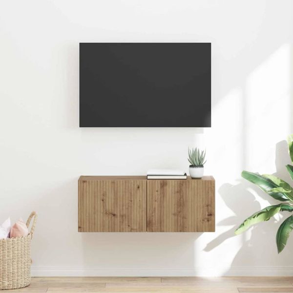 TV стенен шкаф 78,5 x 31 x 29,5 см Дъб Артизан Инженерно дърво