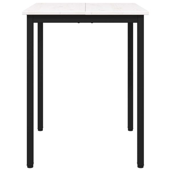 Трапезна маса Бяло 60 x 60 x 75 cm Солидно борово дърво