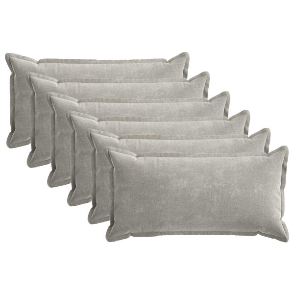 Калъфка за възглавница 6 pcs HOUTEN Светлосиво 40 x 70 cm