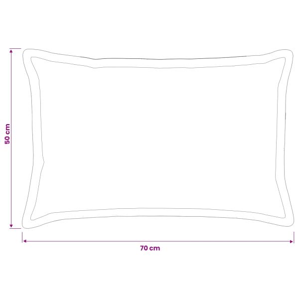 Калъфка за възглавница 6 pcs HOUTEN Тъмносиво 50 x 70 cm