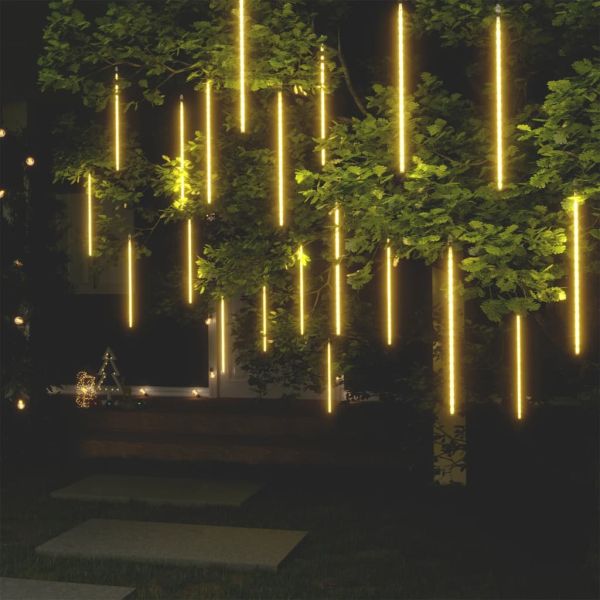 Светещи метеори 20 бр 50 см топло бяло 720 LED закрито/открито