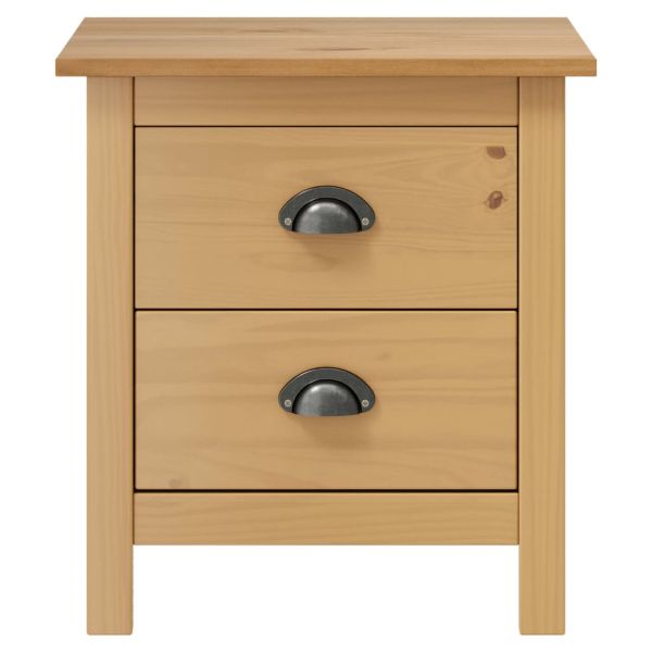 Нощни шкафчета Hill 2 бр 46x35x49,5 см борово дърво масив