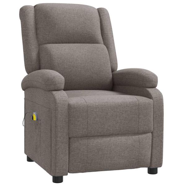 Wingback масажен стол, таупе, текстил