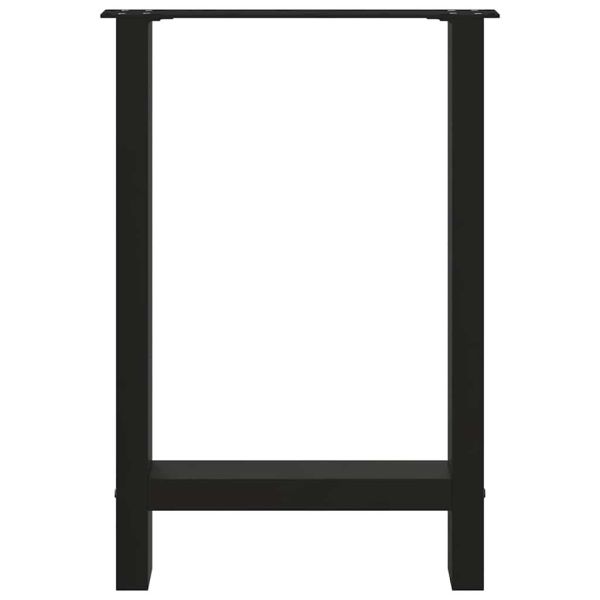 Крака за трапезна маса, черни, 2 бр., 50 x (72-73) см, стомана