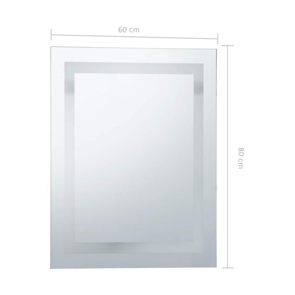 LED огледало за баня с тъч сензор 60x80 см