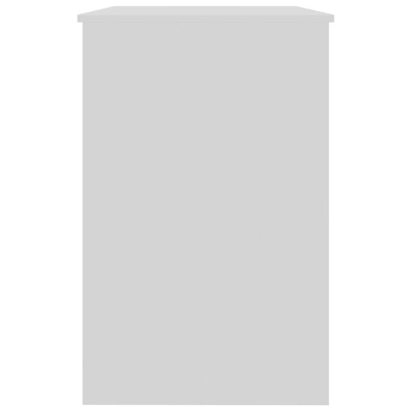 Бюро, бял гланц, 100x50x76 см, инженерно дърво