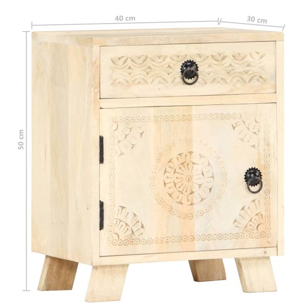 Нощно шкафче 40x30x50 см, масивно мангово дърво