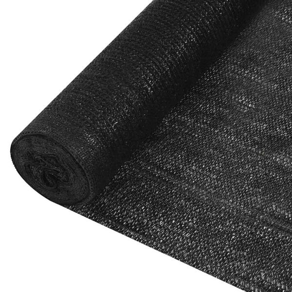 Засенчваща мрежа черна 1,5x25 м HDPE 150 г/м²