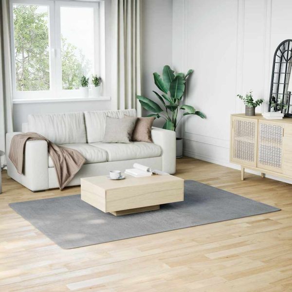 Миещ се килим мек къс косъм 160x230 см противоплъзгащ сив