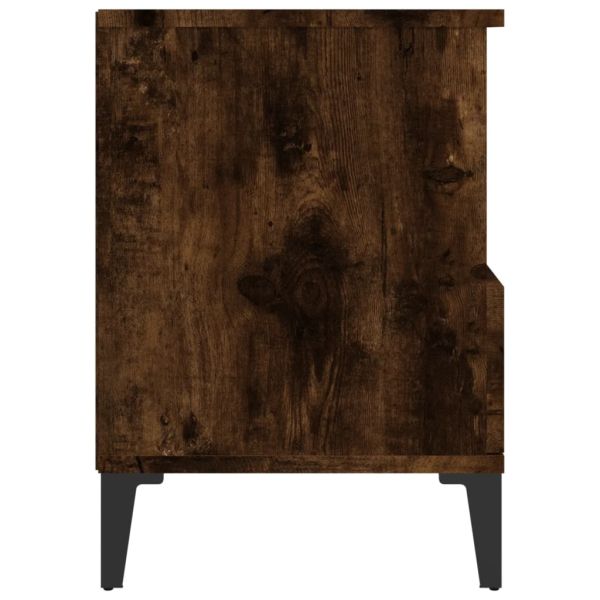 Нощни шкафчета 2 бр опушен дъб 40x35x50 см