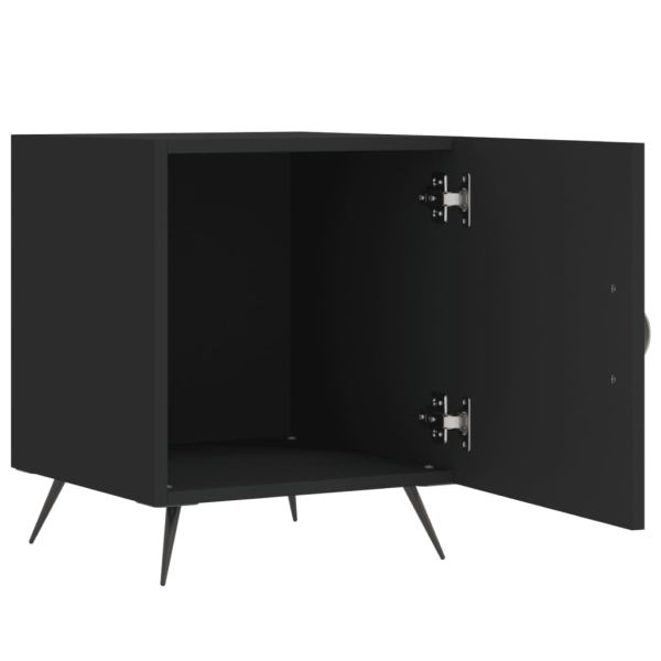Нощни шкафчета 2 бр черни 40x40x50 см инженерно дърво