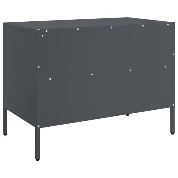 ТВ шкафове 2 бр антрацит 68x39x50,5 см стомана