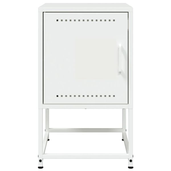 Нощни шкафчета 2 бр бели 36x39x60,5 см стомана